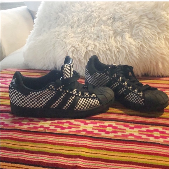 checkered adidas shoes